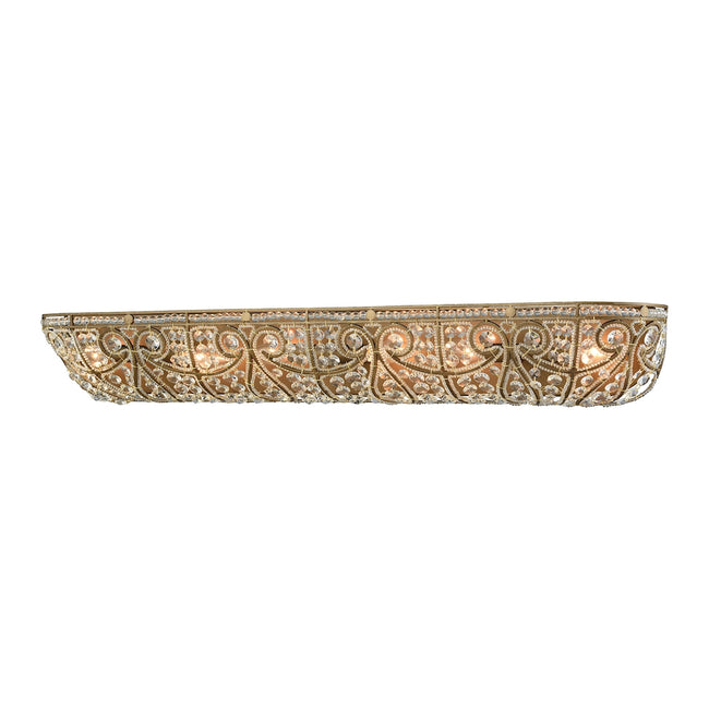 ELK Lighting 15962/6 - Elizabethan 36" Wide 6-Light Vanity Sconce in Dark Bronze with Clear Crystal