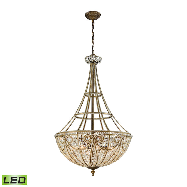 ELK Lighting 15966/8-LED - Elizabethan 22" Wide 8-Light Chandelier in Dark Bronze with Clear Crystal