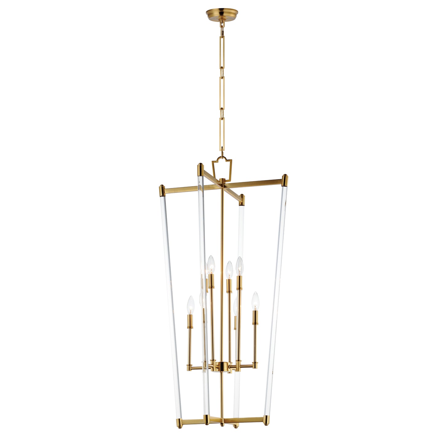 16102CLHR - 8 Light Lucent 21" Pendant - Heritage Brass