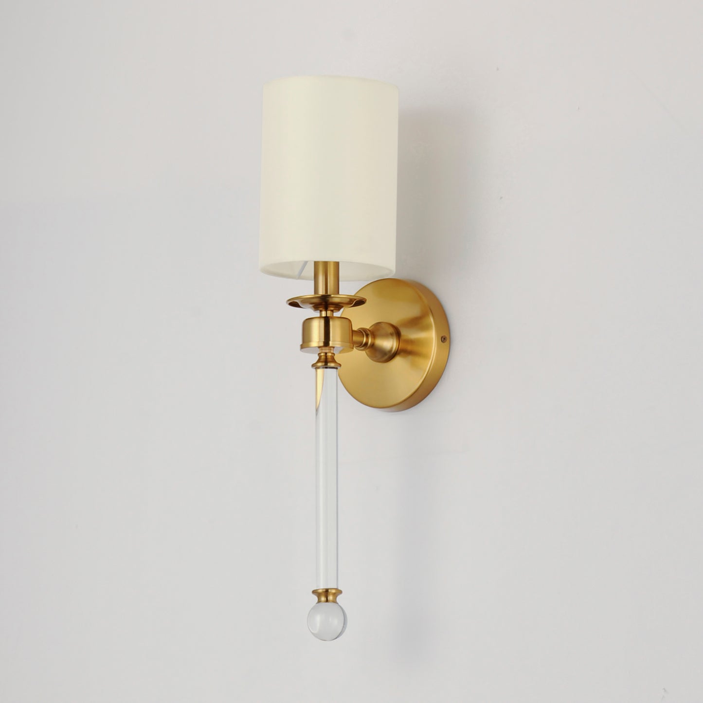 16109WTCLHR - 1 Light Lucent 5" Wall Sconce - Heritage Brass
