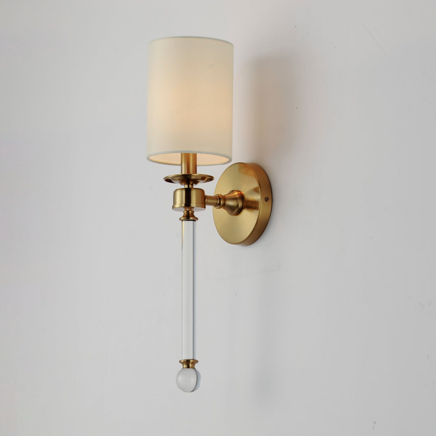 16109WTCLHR - 1 Light Lucent 5" Wall Sconce - Heritage Brass