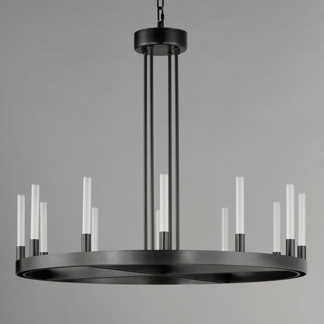 16164CRBK - 12 Light Ovation 32" Chandelier - Black