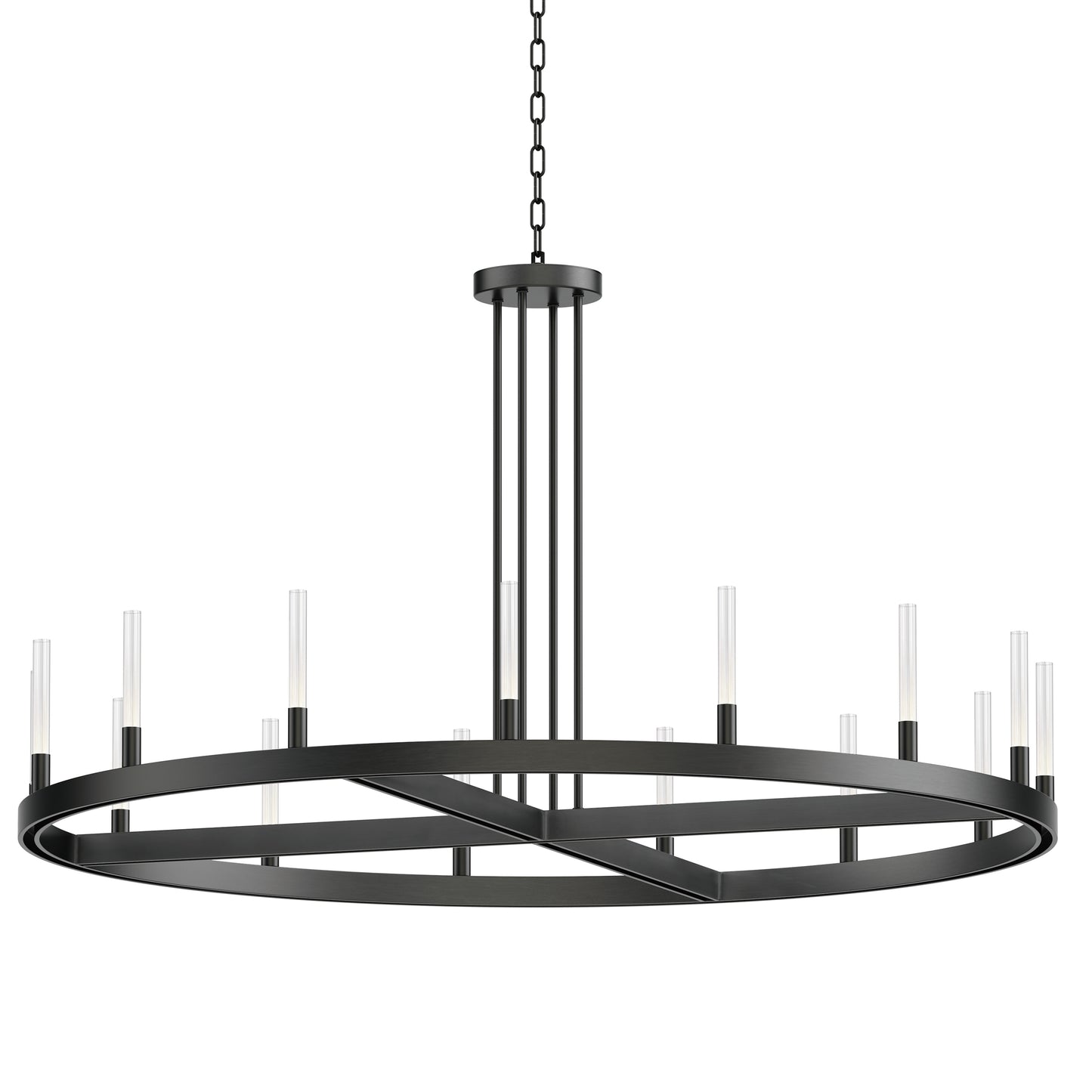 16168CRBK - 15 Light Ovation 47" Chandelier - Black