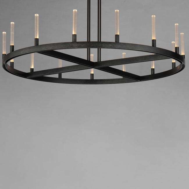 16168CRBK - 15 Light Ovation 47" Chandelier - Black