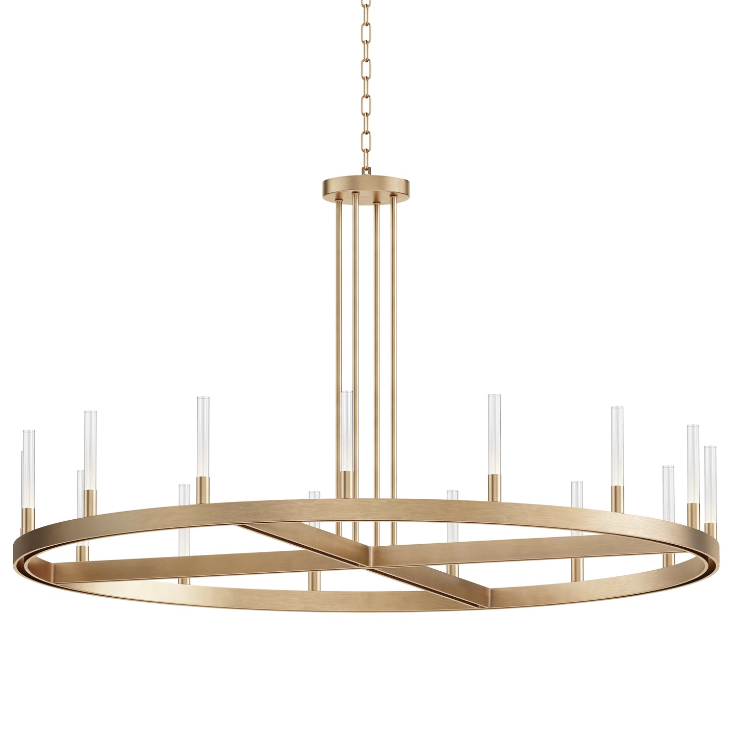 16168CRGLD - 15 Light Ovation 47" Chandelier - Gold