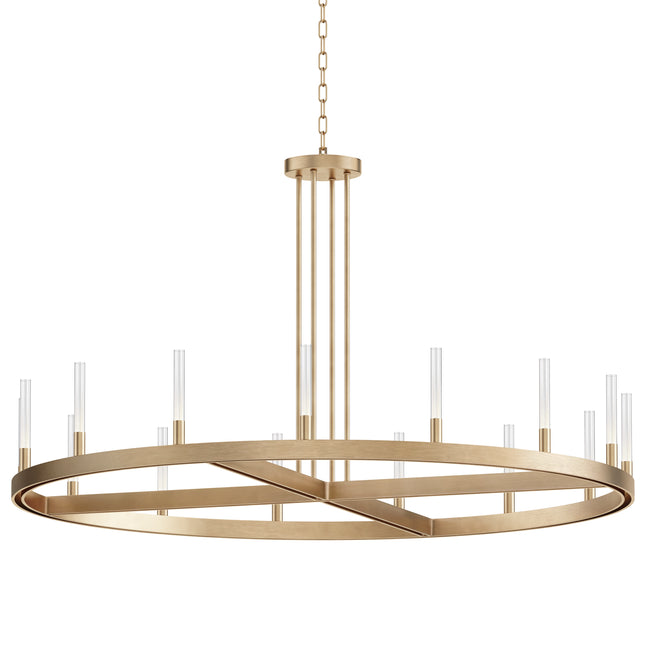 16168CRGLD - 15 Light Ovation 47" Chandelier - Gold