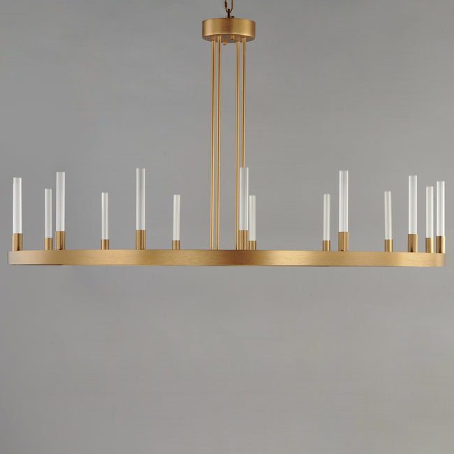 16168CRGLD - 15 Light Ovation 47" Chandelier - Gold