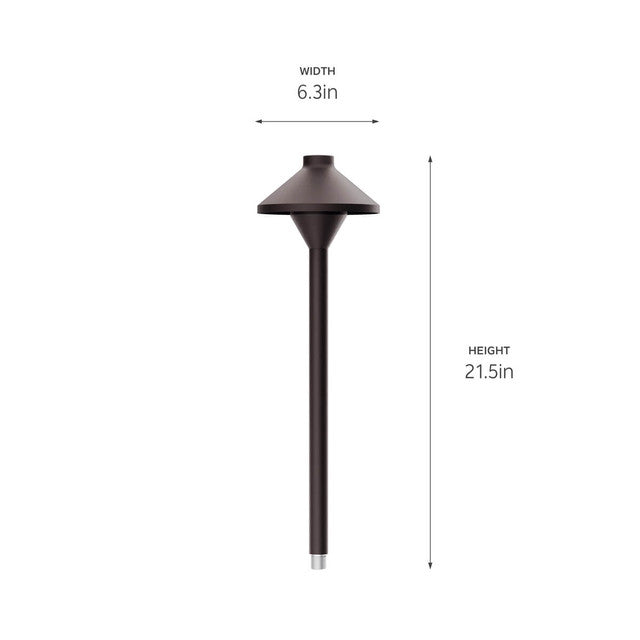 16195AZT - Adjustable Color Temp Path Light - 12v, Textured Architectural Bronze, LED