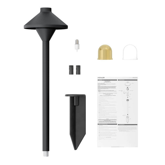 6" Wide 12V LED Path Light - Adjustable Color Temp in Textured Black