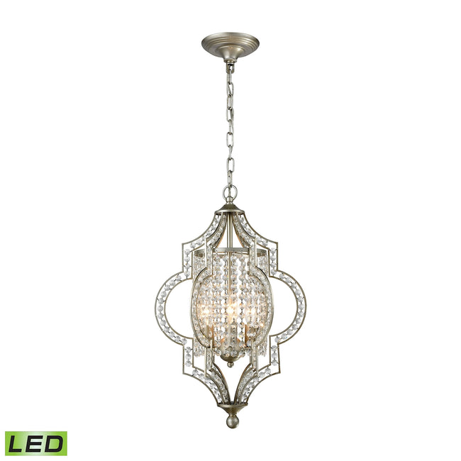 ELK Lighting 16270/3-LED - Gabrielle 14" Wide 3-Light Chandelier in Aged Silver with Clear Crystal -