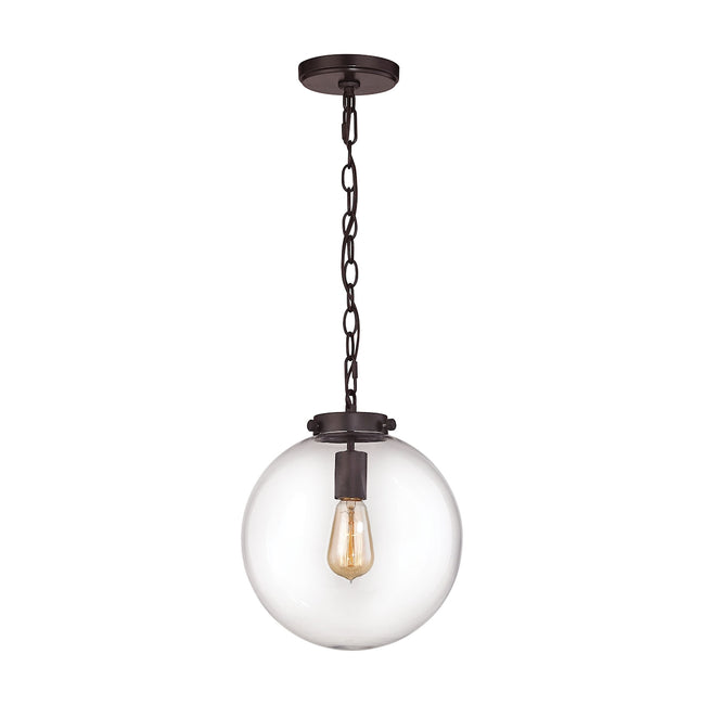 ELK Lighting 16371/1 - Gramercy 11" Wide 1-Light Mini Pendant in Oil Rubbed Bronze with Clear Glass