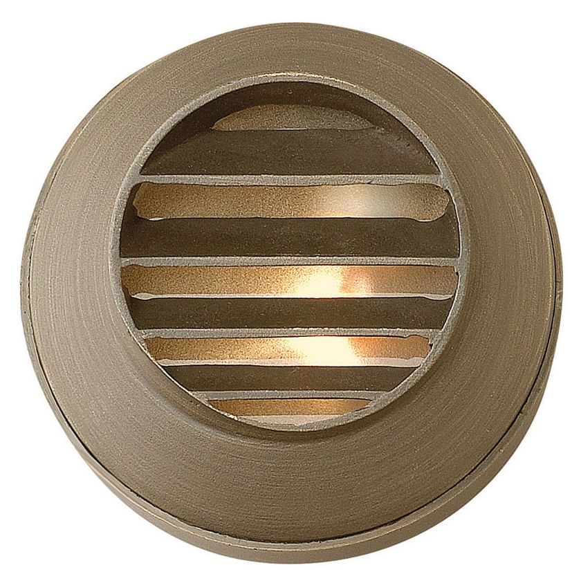 Hinkley 16804MZ-LL - Hardy Island Round Louvered Deck Sconce 3" Wide 1 Light Landscape in Matte Bron