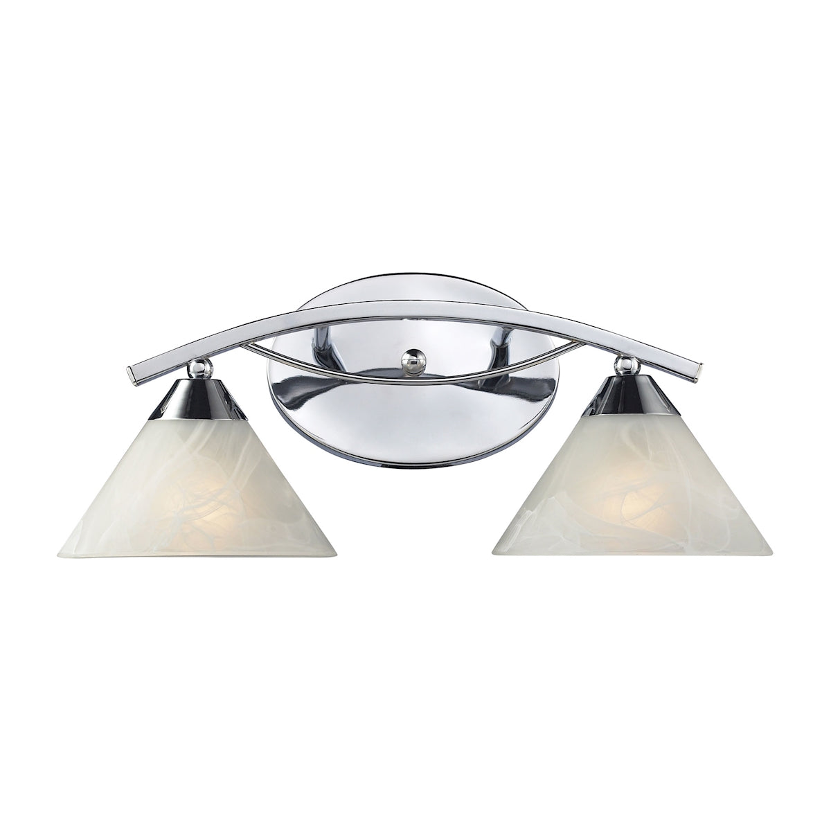 ELK Lighting 17021/2 - Elysburg 18" Wide 2-Light Vanity Lamp in Polished Chrome with White Marbleize