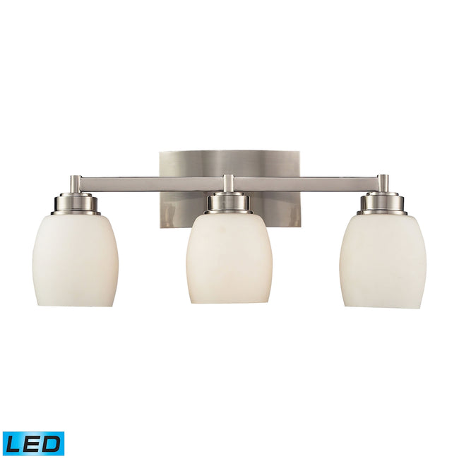 ELK Lighting 17102/3-LED - Northport 20" Wide 3-Light Vanity Light in Satin Nickel with Opal Glass -