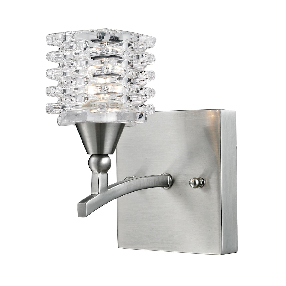 ELK Lighting 17130/1 - Matrix 4" Wide 1-Light Vanity Lamp in Satin Nickel with Clear Glass