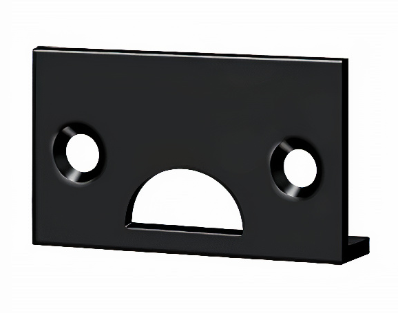 178ASTU19 Angle Strike; Solid Brass; Black Finish