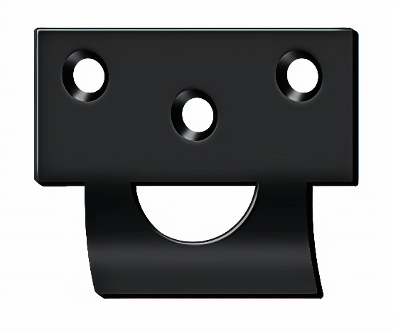 178USTU19 Universal Strike; Solid Brass; Black Finish