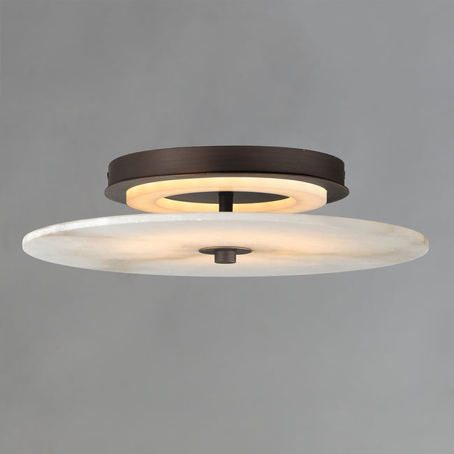18202WADBZ - Quarry 15" Flush Mount Ceiling Light - Dark Bronze