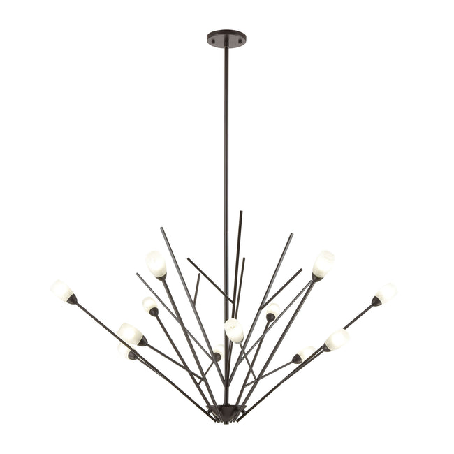 ELK Lighting 18279/12 - Ocotillo 44" Wide 12-Light Chandelier in Oil Rubbed Bronze with Frosted Glas