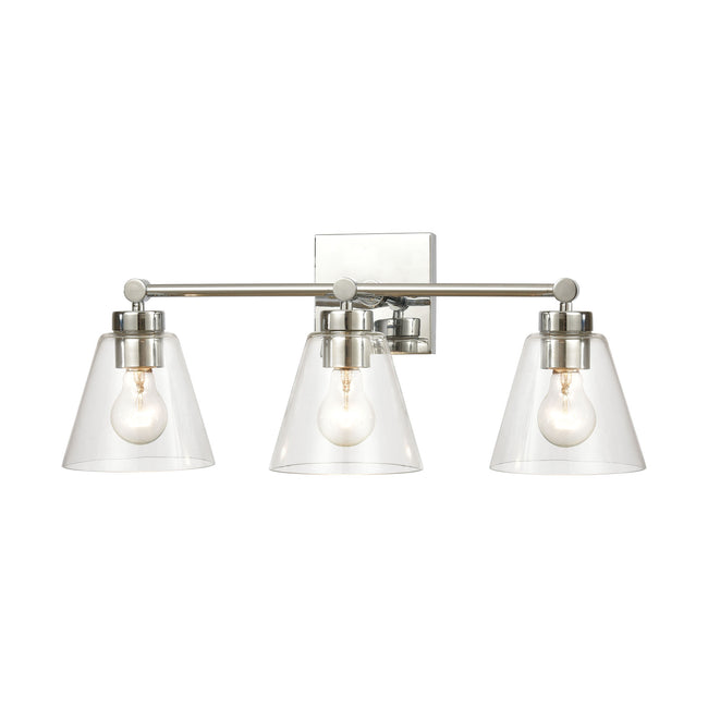 ELK Lighting 18344/3 - East Point 24" Wide 3-Light Vanity Light in Polished Chrome with Clear Glass