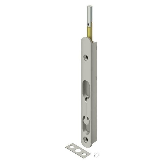 18EFBZ15 18" Extension Flush Bolt; Solid Brass; Satin Nickel Finish