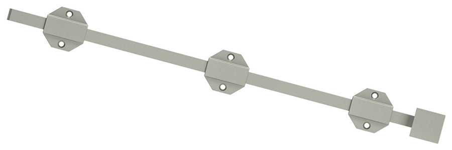 18SBM15 18" Modern Heavy Duty Surface Bolt; Satin Nickel Finish