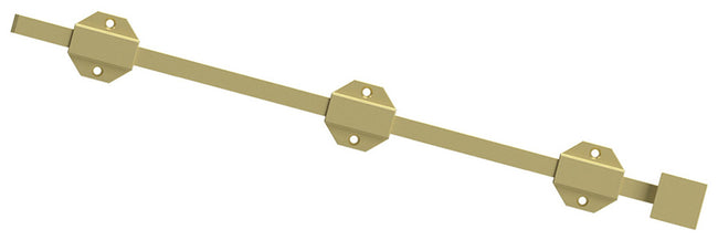 18SBM3 18" Modern Heavy Duty Surface Bolt; Bright Brass Finish