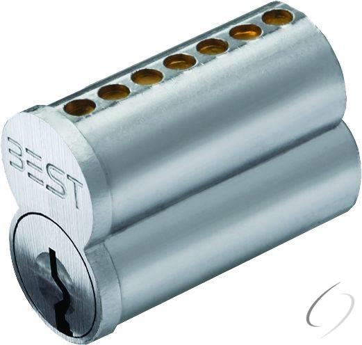 Standard 7 Pin A Keyway Uncombinated Core Satin Chrome Finish