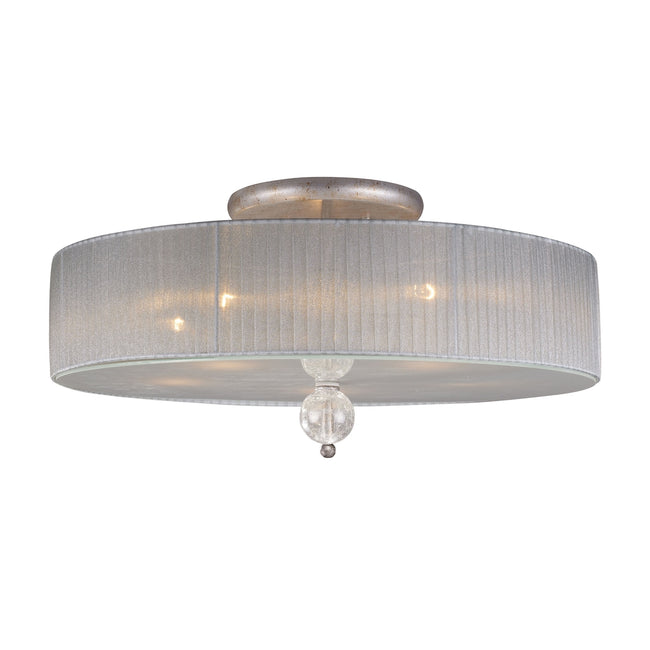 ELK Lighting 20006/5 - Alexis 23" Wide 5-Light Semi Flush in Antique Silver with Translucent Silver