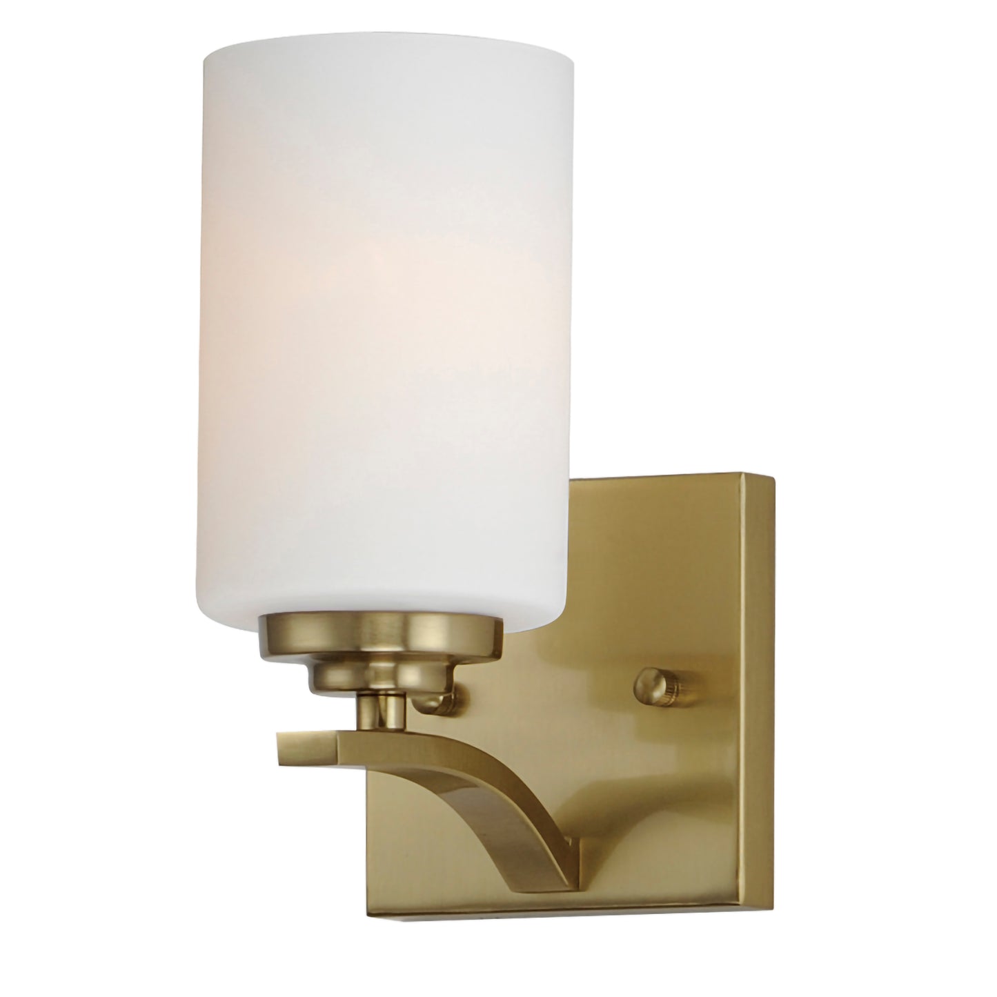 20030SWSBR - 1 Light Deven 4.75" Wall Sconce - Satin Brass