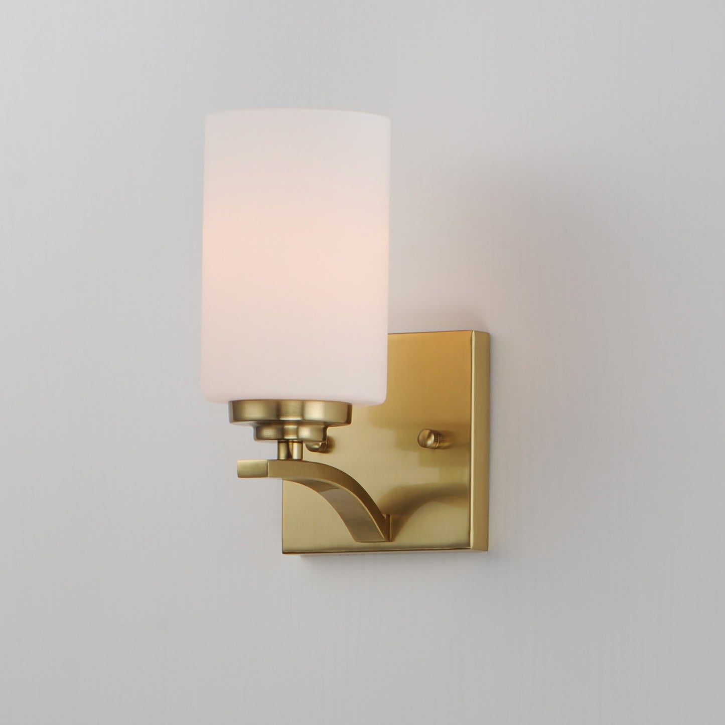 20030SWSBR - 1 Light Deven 4.75" Wall Sconce - Satin Brass