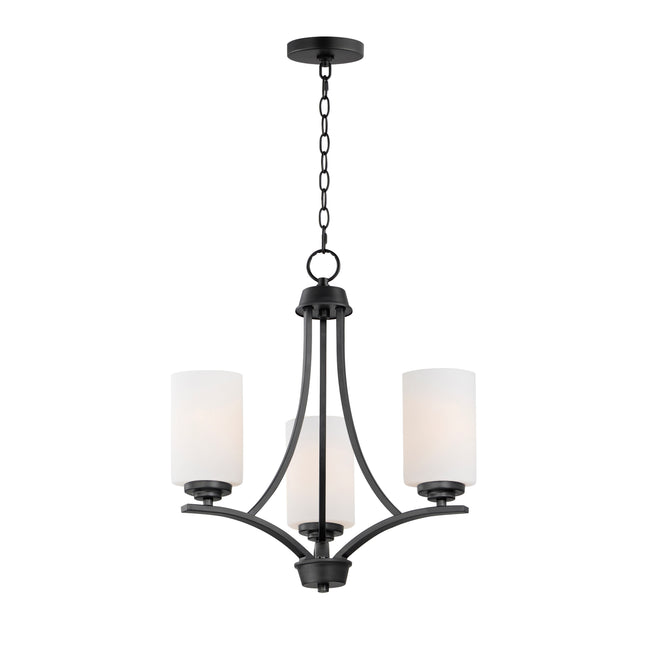 20033SWBK - 3 Light Deven 18" Chandelier - Black