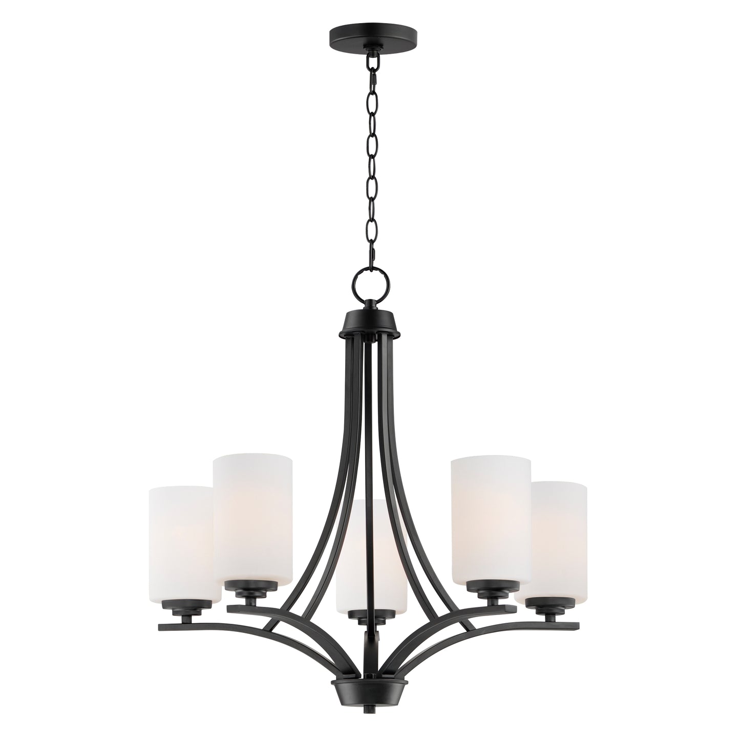 20035SWBK - 5 Light Deven 24" Chandelier - Black