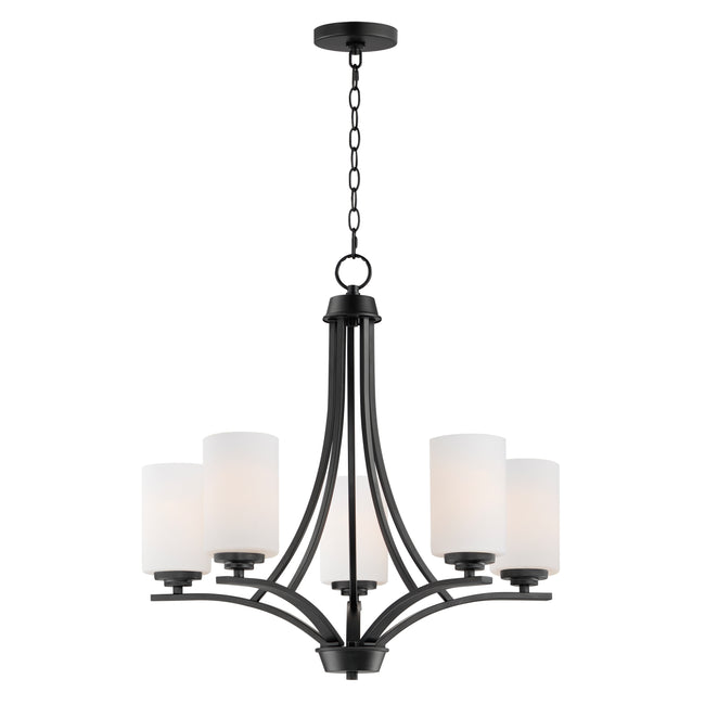 20035SWBK - 5 Light Deven 24" Chandelier - Black