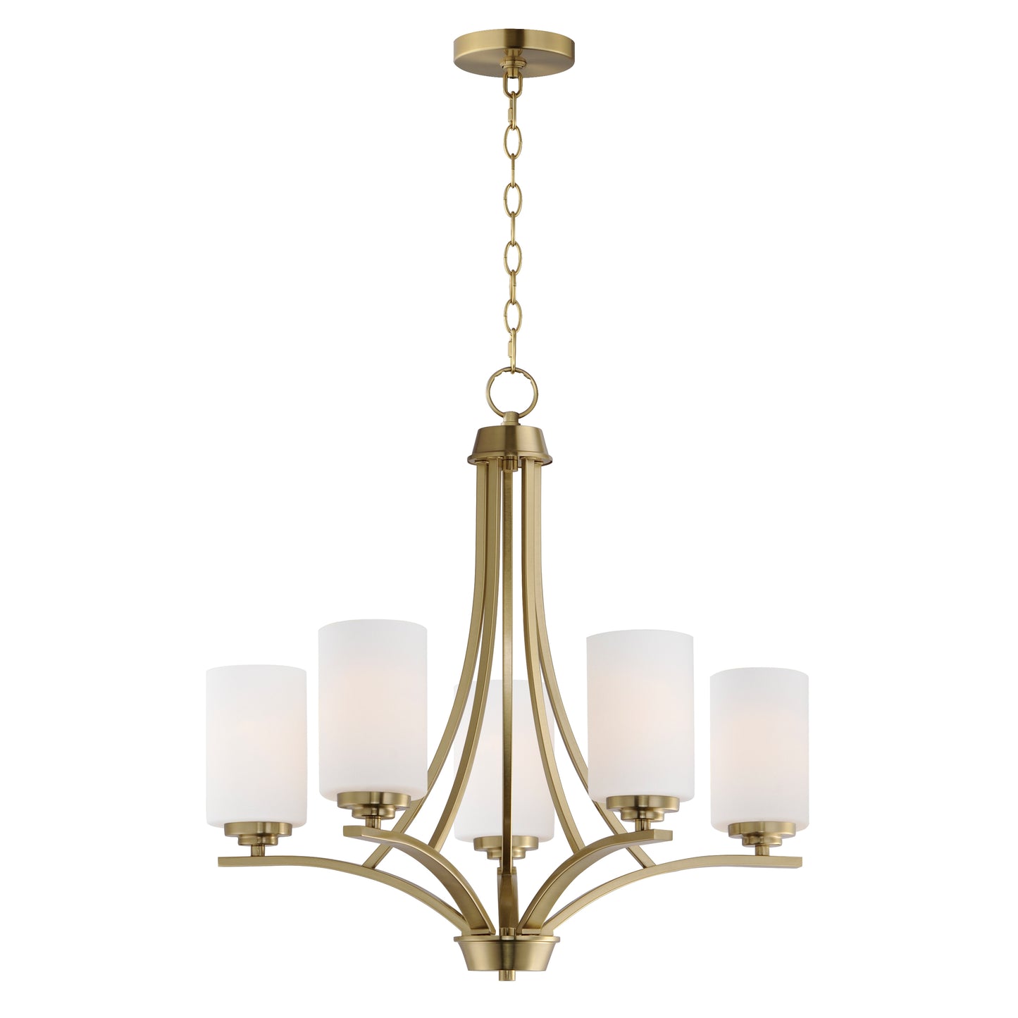 20035SWSBR - 5 Light Deven 24" Chandelier - Satin Brass