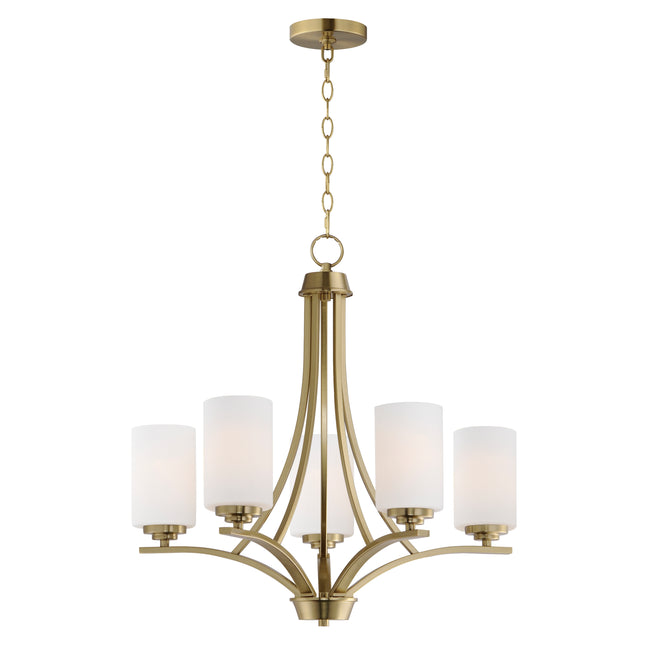 20035SWSBR - 5 Light Deven 24" Chandelier - Satin Brass