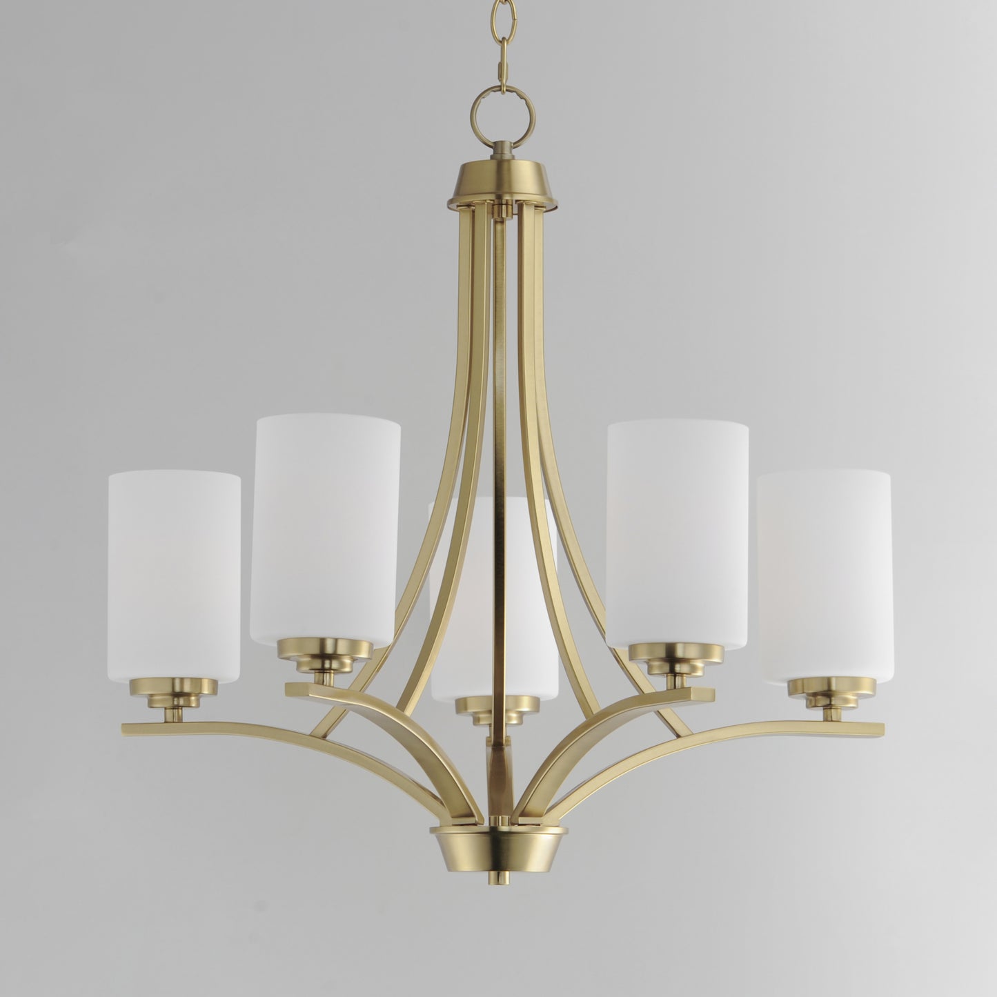 20035SWSBR - 5 Light Deven 24" Chandelier - Satin Brass