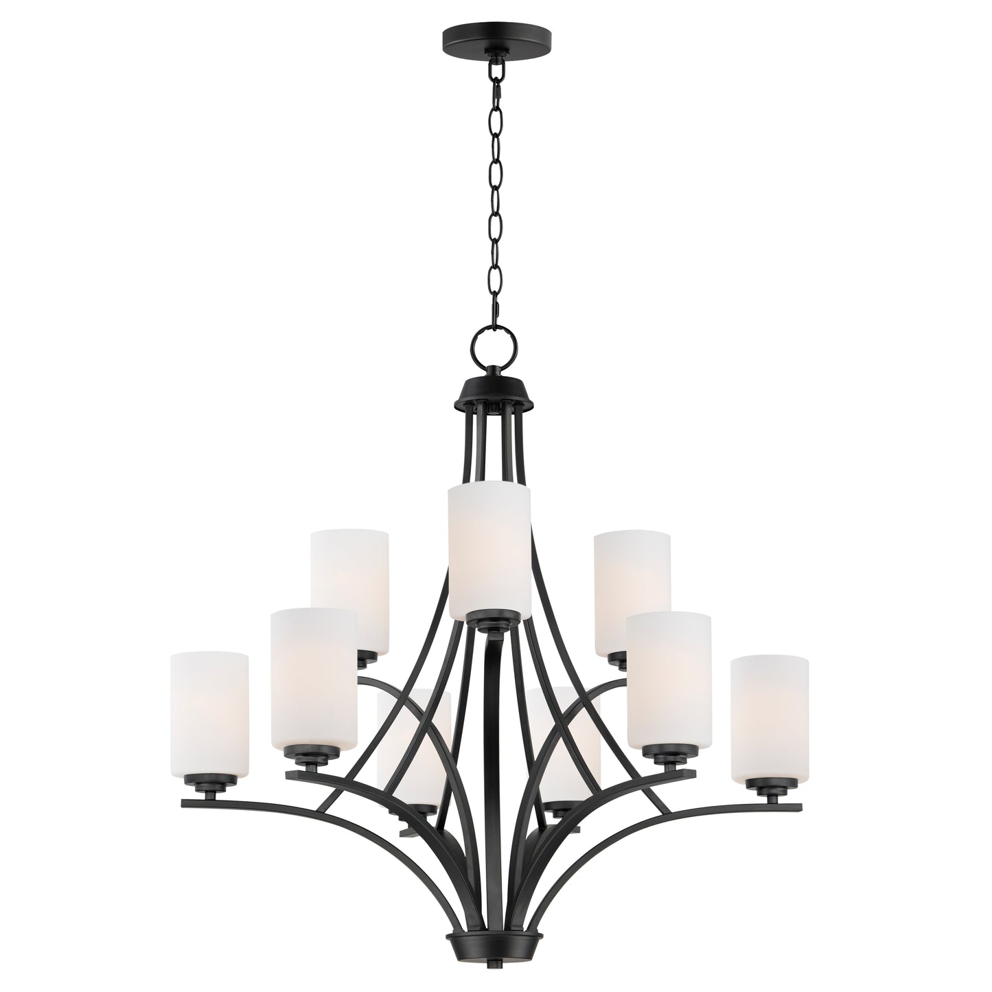 20036SWBK - 9 Light Deven 32" Chandelier - Black