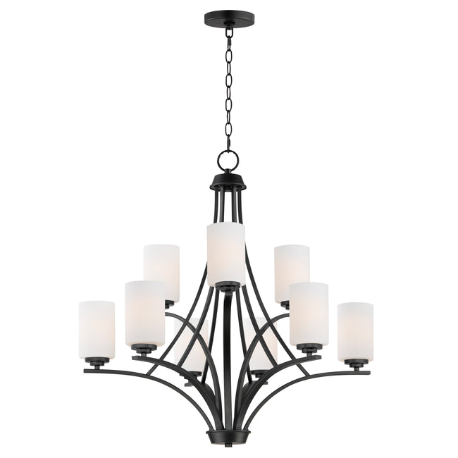 20036SWBK - 9 Light Deven 32" Chandelier - Black