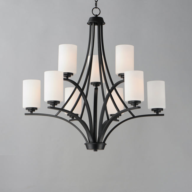 20036SWBK - 9 Light Deven 32" Chandelier - Black