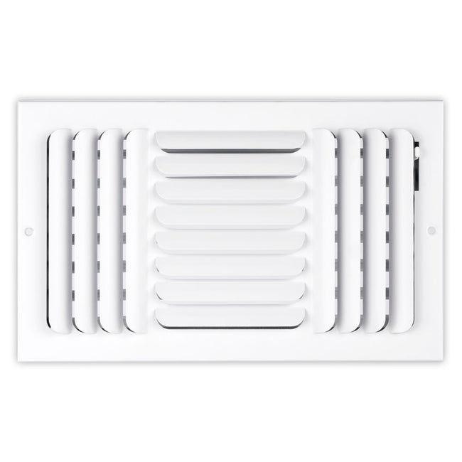 200 Series - 10" x 4" Stamped Curved Blade Register in White