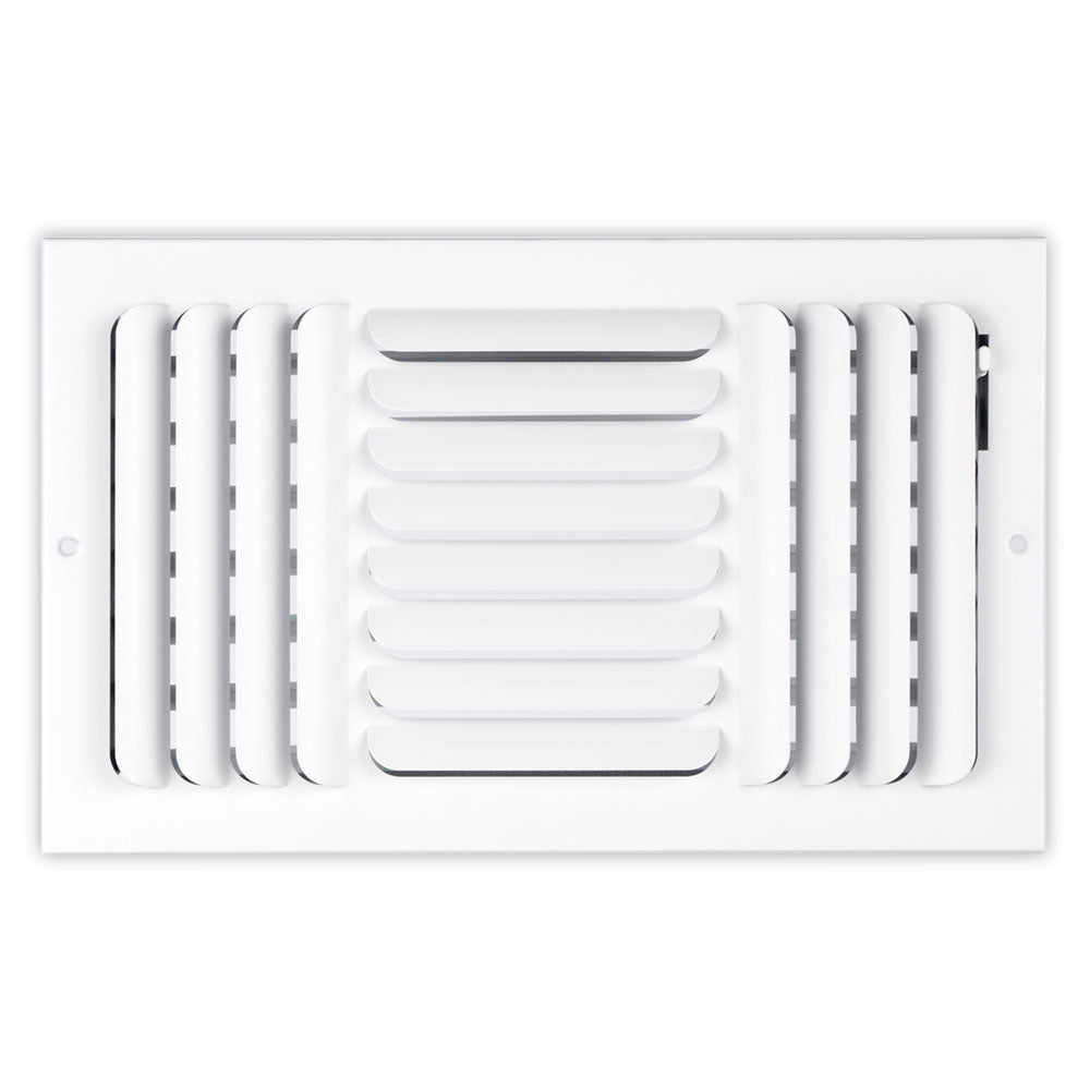 200 Series - 12" x 4" Stamped Curved Blade Register in White