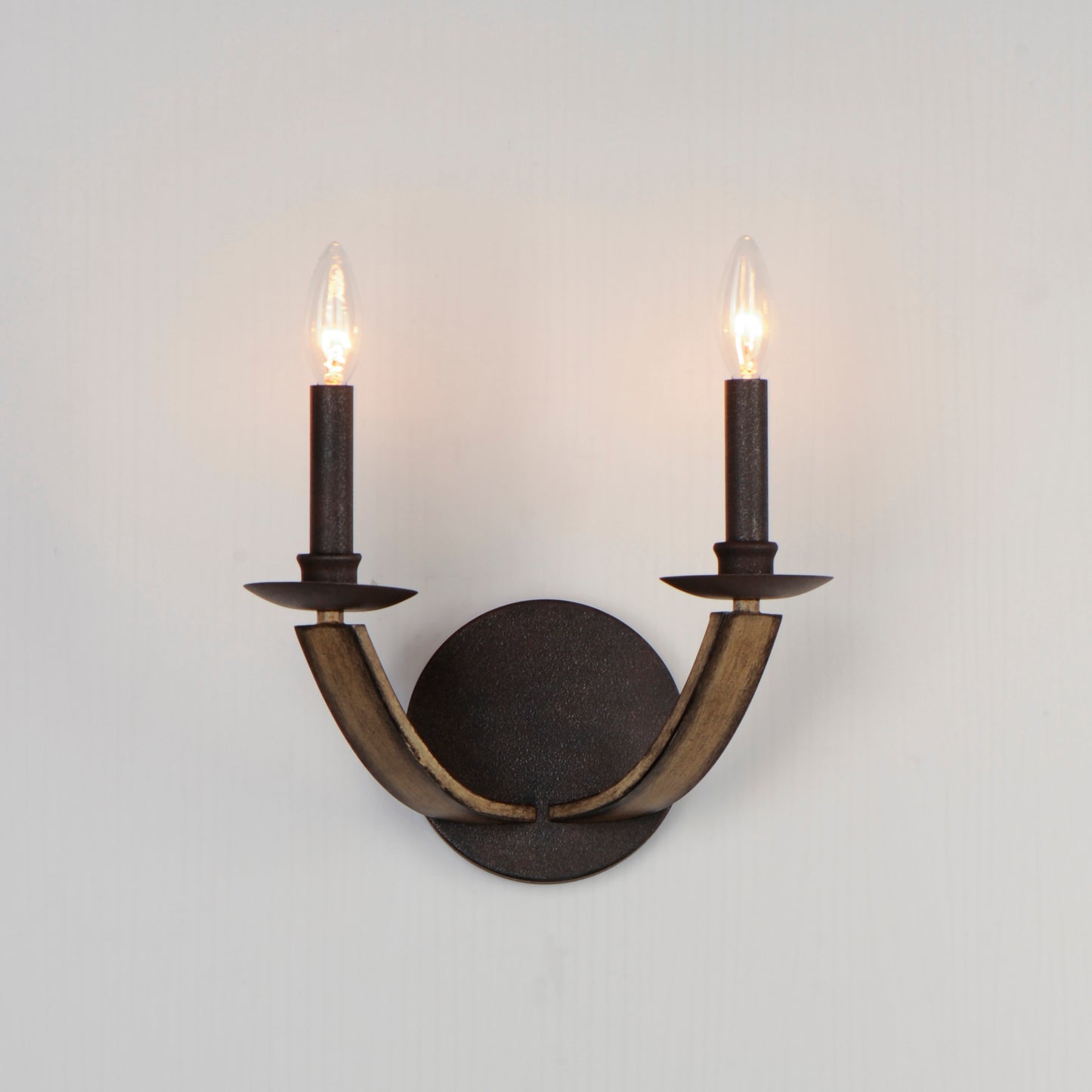 20341DWAR - 2 Light Basque 12" Wall Sconce - Driftwood/Anthracite
