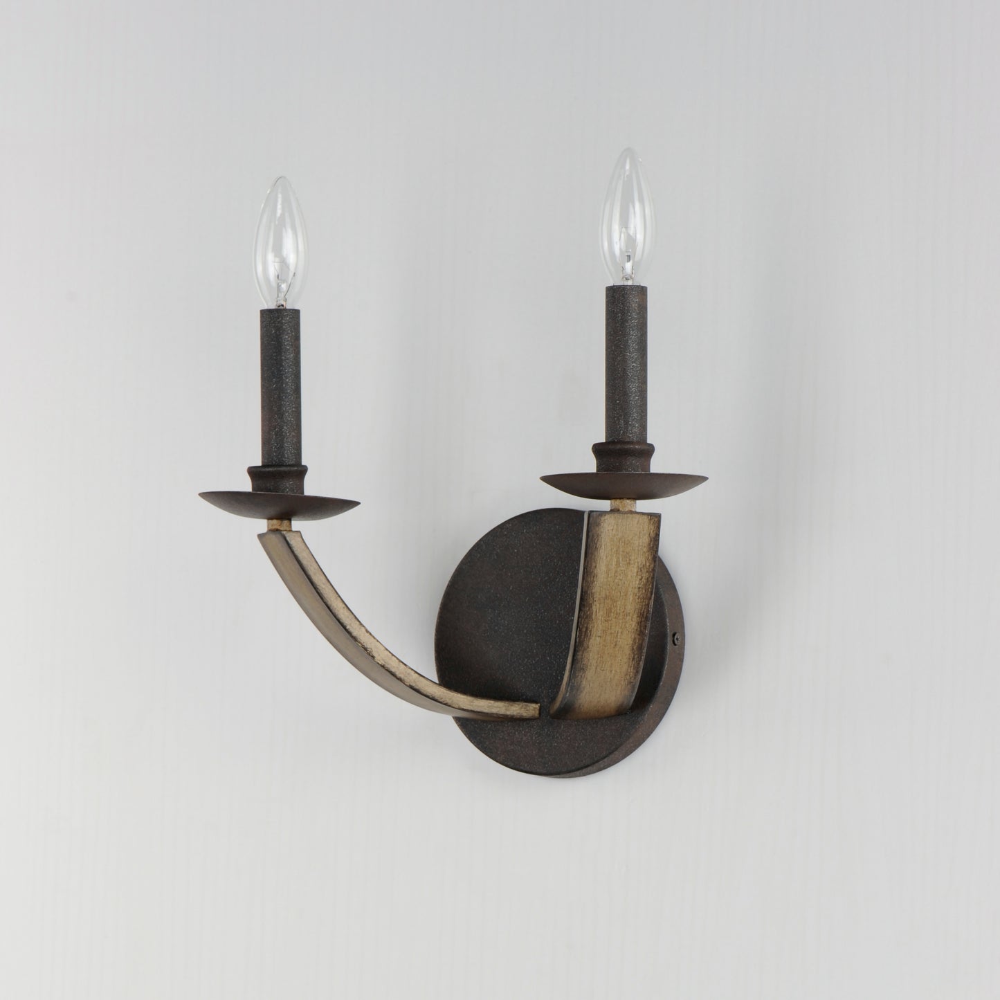 20341DWAR - 2 Light Basque 12" Wall Sconce - Driftwood/Anthracite