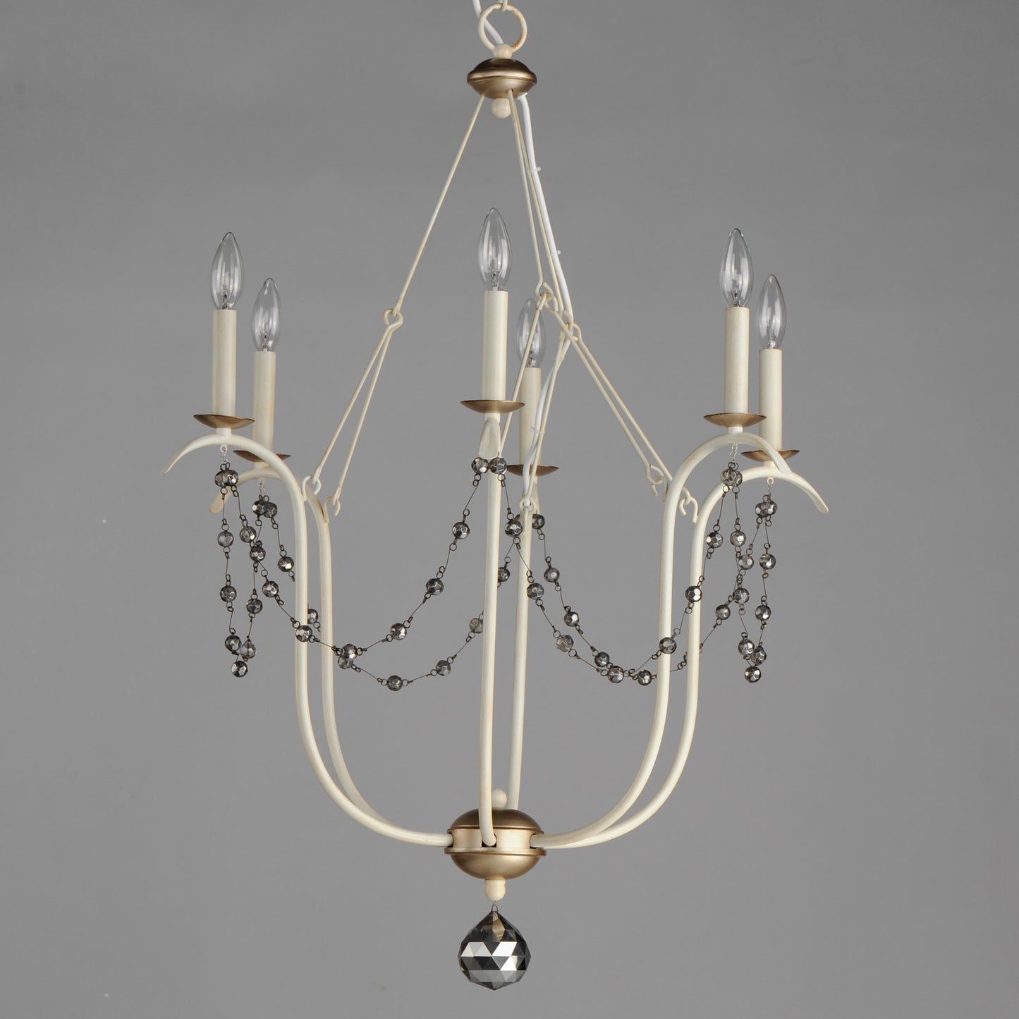 20486ECVG - 6 Light Formosa 27" Chandelier - Ecru/Venetian Gold