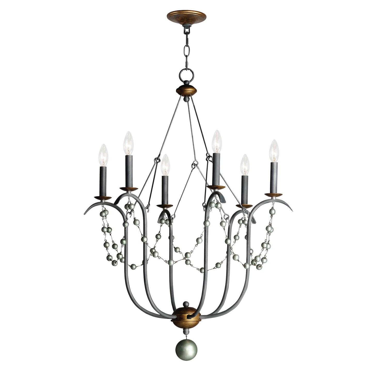 20486GN - 6 Light Formosa 27" Chandelier - Golden Noir