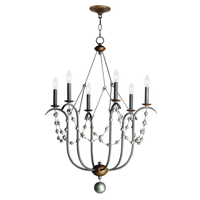 20486GN - 6 Light Formosa 27" Chandelier - Golden Noir