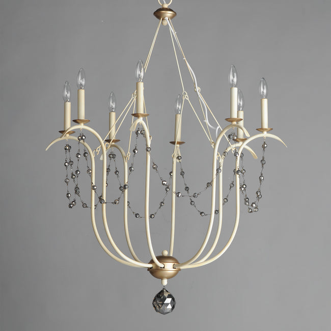 20488ECVG - 8 Light Formosa 32" Chandelier - Ecru/Venetian Gold
