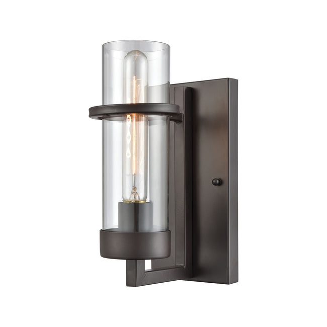 ELK Lighting 21140/1 - Holbrook 5" Wide 1-Light Wall Lamp in Oil Rubbed Bronze with Clear Blown Glas