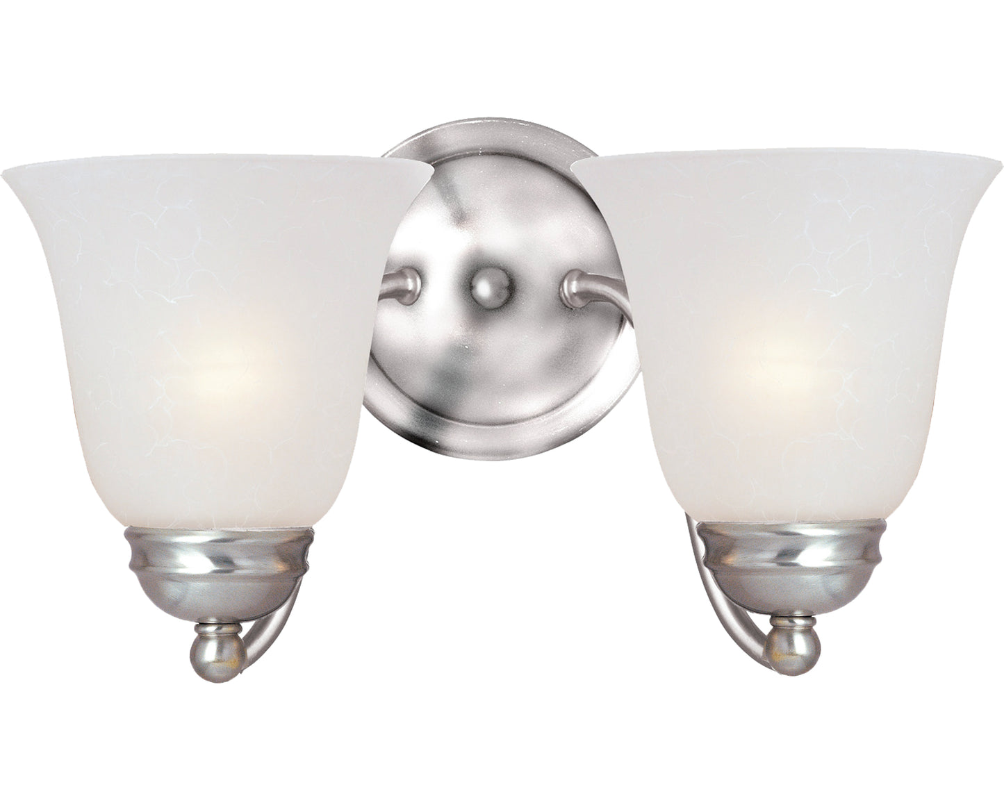 2121FTSN - 2 Light Basix 14" Vanity Light - Satin Nickel